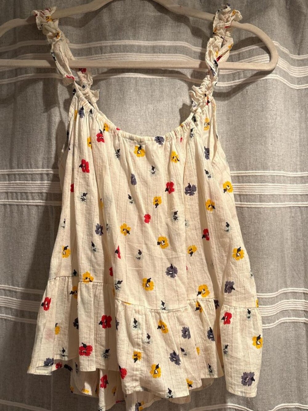 Madewell Multicolor Floral Babydoll Top Size S Boho Print